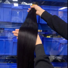Human Hair Extensions Keratin K Tip Hot Fusion Human Hair Natural Hair Italy Keratin Glue Machine Remy Hair K Tip Straight