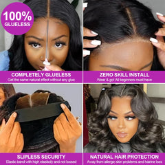 Body Wave Short Bob Wig Glueless Human Hair Lace Front Wigs For Women Water Wavy 13X6 Transparent Lace Frontal Wig 250 Density
