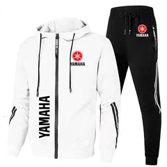 Men's Yamaha logo printed sportswear warm sportswear set, men's autumn and winter jacket Yamaha men's clothing