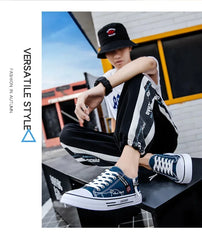 Men's Canvas Shoes Breathable Men Casual Shoes Outdoor Sneakers Comfortable Low-Top Men Tennis Shoes Zapatillas De Deporte
