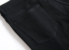 Shorts Men Hole Jeans Streetwear Mid Waist Washed Distressed Pockets Knee Length Vintage Ripped Denims Straight Short Pants