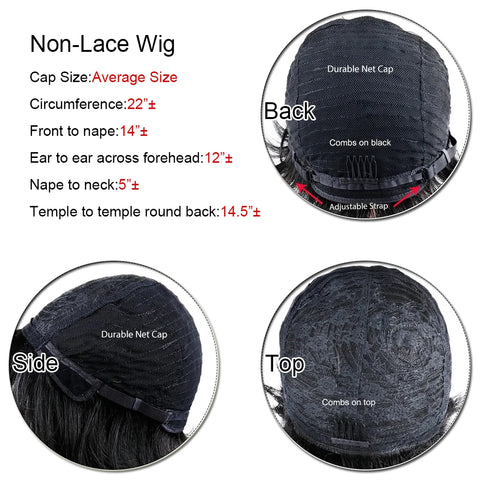 Short Wig For Women Human Hair Wigs Pixie Cut Wig Real Human Hair Machine Made Pixie Wigs Short Layered Haircut Straight Wigs