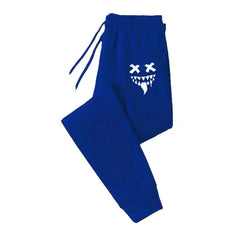 Men Casual Pants for Daily Wear with Jogging Pants Autumn Winter Men's Sweatpants Monste Smile Printed Lace-up Sweatpants