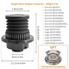 Espresso Coffee Grinder Blowing Bean Bin Single Dose Hopper Coffee Grinder Cleaning Tool For Breville Coffee Grinder Accessories