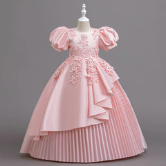 New Children Elegant Dress for Girls Flower Girl Ceremonial Dresses Kid Clothes 4 to 12T