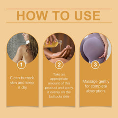 Buttock Enlargement Oil Hip Lifting Growth Firming Nourishing Moisturize Skin Tighten Pores Enhance Elasticity Body Massage Care