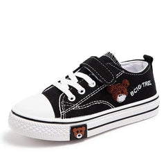 Wholesale parent-child shoes for boys and girls with lace-up little white children's casual canvas shoes baby board shoes sneake