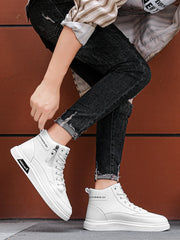High-Top Sneakers for Men Designed for All Seasons, Featuring a Non-Slip Pure