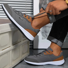 2025 Men Shoes Spring Autumn Waterproof Walking Sneakers Leisure Male Leather Sports Shoes Non-Slip