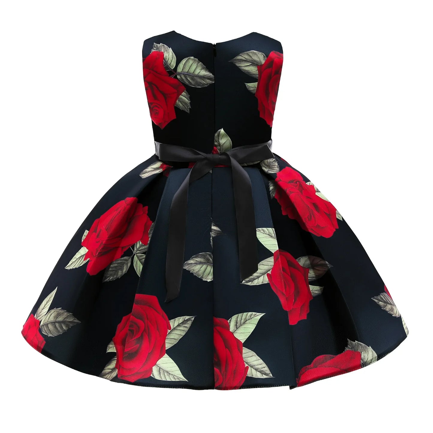 Rose Flower Summer Dress for girls White Black