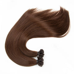 K -Tip Hair Extensions Human Hair V tip keratin fusion hair extensions Natural Straight Machine Remy Hair extensions