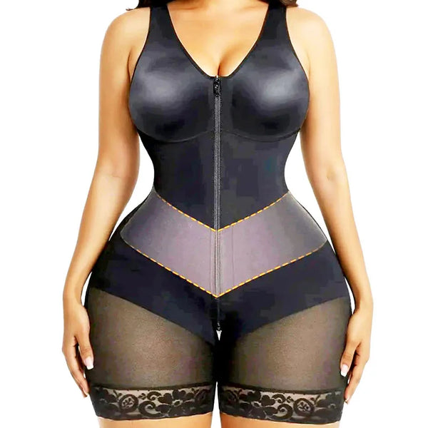 AfruliA Full Body Shaper Bodysuits Corset Fajas Colombian Girdle Shapewear Daily Post-Surgical Use Double Control Waist Trainer