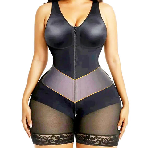 AfruliA Full Body Shaper Bodysuits Corset Fajas Colombian Girdle Shapewear Daily Post-Surgical Use Double Control Waist Trainer