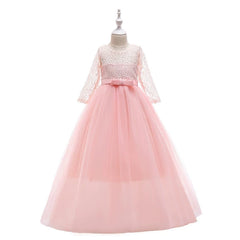 5-14 Years Girls Dress Summer Sleeveless Princess Dress + Long Sleeves Jacket 2Pcs  Gown