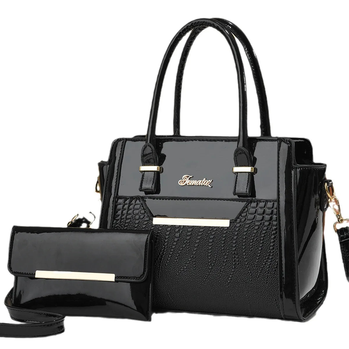 2024 Large Capacity Crocodile Patterned Crossbody Composite Bag High Quality PU Single Shoulder Tote Bags Women Fashion Handbags