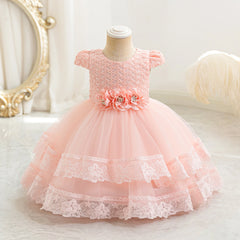 New High Quality Girl Birthday Dress Party Dress Princess Dress One Year Old Flower Girl Dress Lace Princess Dress Party Dress