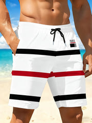 2026 Summer New Style Men's Shorts - Outdoor Sports Casual Fashion - Comfortable and Soft - 3D Stripes Pattern Print