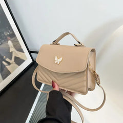 PU Versatile and Fashionable Portable Small Square Bag Single Shoulder Crossbody Bag Luxury Designer r