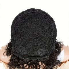 Human Hair for Women Black Afro Kinky Curly Wig with Bangs for Women Machine Made