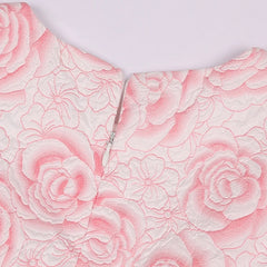 2026 New Fashion Rose Flower Girls Dress Summer Sleeveless Bow Girls Princess Dress Birthday Party Gifts 2-10 Years Kids Clothes