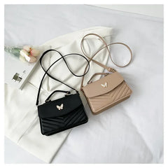 PU Versatile and Fashionable Portable Small Square Bag Single Shoulder Crossbody Bag Luxury Designer r