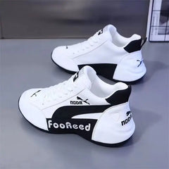 Casual Men's Leather Surface Shoes Fashionable Dad Sneakers Breathable