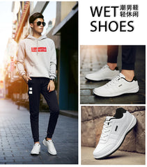 New Men Shoes Casual Shoes Leather Lace-Up Casual Sports Shoes Outdoor Wear-Resistant Vulcanized Shoes High-Quality Men Shoes