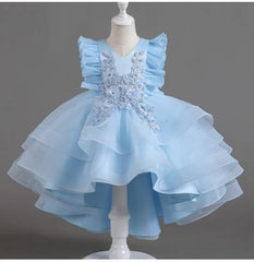 Flower Girl Dresses for Wedding White Champagne Red Pink Child Gala Evening Formal Luxury Birthday Puffy Irregular Elegant Dress
