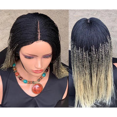 Glueless Micro Braid braided wig on 5x5 HD lace Frontal wig Customizable  braid wigs human