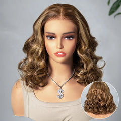 100% Human Hair Honey Blonde 13x4 Loose Body Wave Lace Front Wigs P4/27 Highlight Ombre HD Lace Front Wigs 99J Burgundy Color