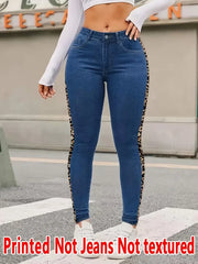 omen Printed Leggings Not Denim Pocket & Button  Fashion legging