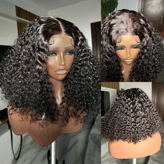Wear And Go 13x4 Water Wave Bob Lace Wig For Women Curly 7x5 Glueles Human Hair Wig Ready To Go Hu