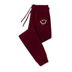Autumn/Winter Men's Sweatpants Monster Smile Printed Lace-up Sweatpants Men Casual Pants