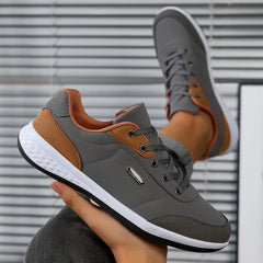 2025 Men Shoes Spring Autumn Waterproof Walking Sneakers Leisure Male Leather Sports Shoes Non-Slip