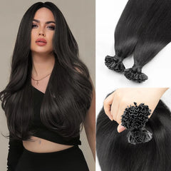 Mrs Hair Keratin Hair K Tip Hot Fusion Natural Human Hair Extensions Italy Keratin Glue Machine Remy Hair 12-22inch