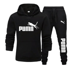 New Fashionable Fitness Jogging Casual Sportswear, Men's Hooded Sweatshirt Autumn and Winter Long Pants Two-piece Set