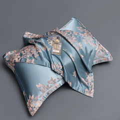 New 3pcs Duvet Cover and Pillow case Set No Filling European Light Luxury Jacquard Woven Polyanthous Type Family bedroom Bedding