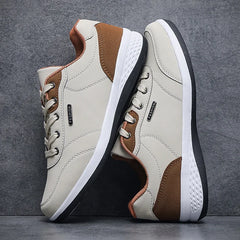 2025 Men Shoes Spring Autumn Waterproof Walking Sneakers Leisure Male Leather Sports Shoes Non-Slip