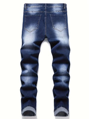 Riding Motorcycle Mens Pants Hip Hop Ripped Skinny Jeans Breathable
