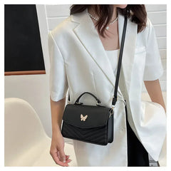 PU Versatile and Fashionable Portable Small Square Bag Single Shoulder Crossbody Bag Luxury Designer Handbag Bolsas De Mujer