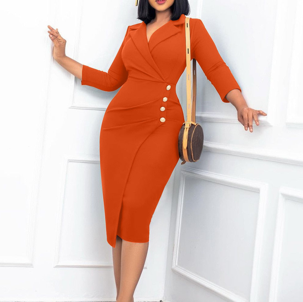 Elegant Dresses for Women Suit 3/4 sleeves