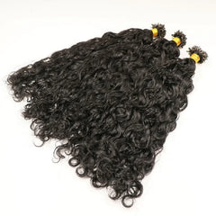Brazilian Flat Tip Human Hair Extension Pre Bonded Water Wave Keratin Fusion K Tip Hair 100g 100Pieces