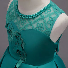 Children's Dress Princess  Embroidered Girl's Lace Flower Girl Trailing Ball Gown flower girl dresses vestidos para niñas