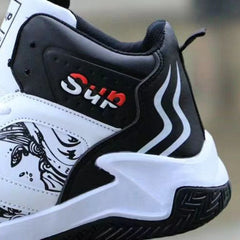 New Anti-Slip Men's High Top Men's Basketball Shoes Luxury Comfortable Running Shoes Fashionable Versatile Casual