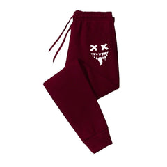 Autumn/Winter Men's Sweatpants Monster Smile Printed Lace-up Sweatpants Men Casual Pants