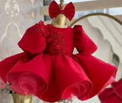 2025 Girls New Flower Girl Princess Dress Kids First Birthday Party Performance Gown Flower Girl Wedding Formal Occasion Wear