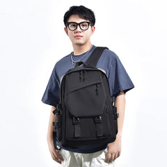 Simple solid color backpack,  travel backpack, plenty of storage space, very suitable for commuting, school, work