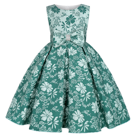 Floral elegant dress for birthday celebration, graduation ball gown, flower girl dress,