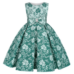 Floral elegant dress for birthday celebration, graduation ball gown, flower girl dress,