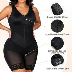 AfruliA Full Body Shaper Bodysuits Corset Fajas Colombian Girdle Shapewear Daily Post-Surgical Use Double Control Waist Trainer
